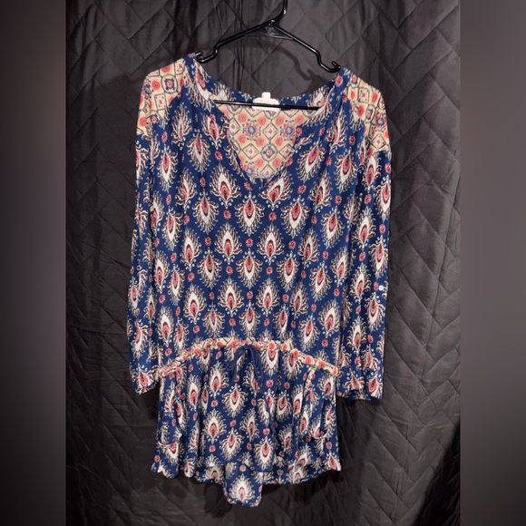 Peplum Blouse with 3/4 Sleeves - Picture 1 of 9